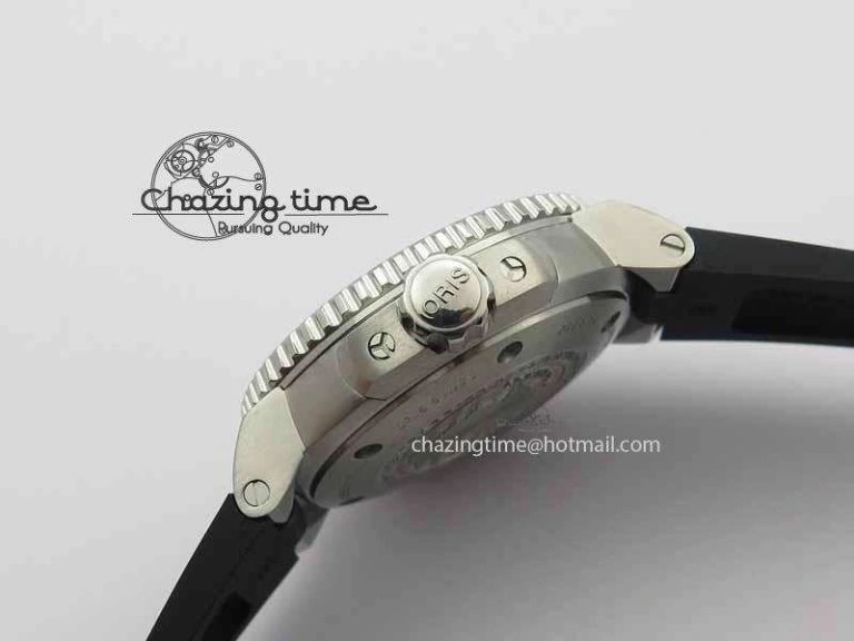 Stretchable Great Barrier Reef Limited Edition II SS Black Dial On Black Rubber Strap A 8293