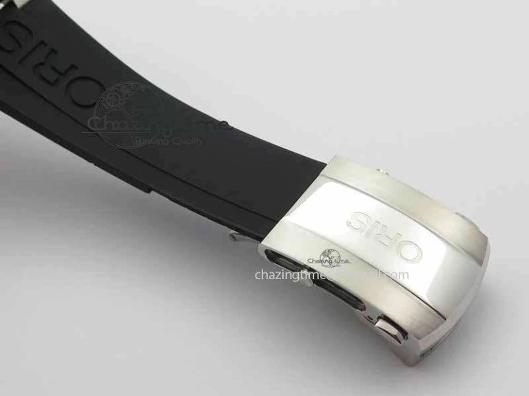 Stretchable Great Barrier Reef Limited Edition II SS Black Dial On Black Rubber Strap A 8293