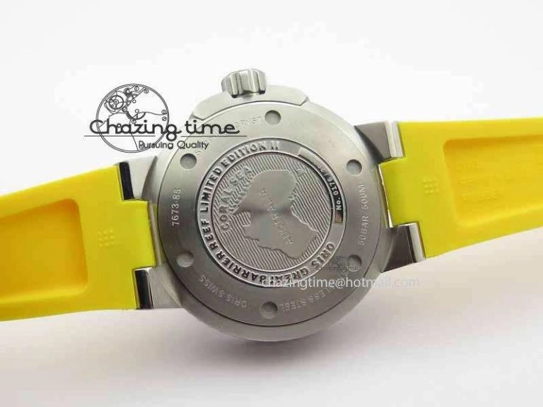 Great Barrier Reef Limited Edition II SS Blue Dial On Yellow Rubber Strap A Unisex 8294