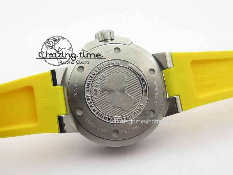 Great Barrier Reef Limited Edition II SS Blue Dial On Yellow Rubber Strap A Unisex 8294
