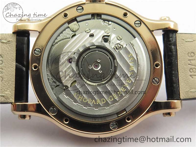 HAPPY SPORT AUTOMATIC RG 36MM CRYSTAL YYF 1:1 BEST EDITION WHITE DIAL ON BLACK LEATHER STRAP A MultiPurpose 10311