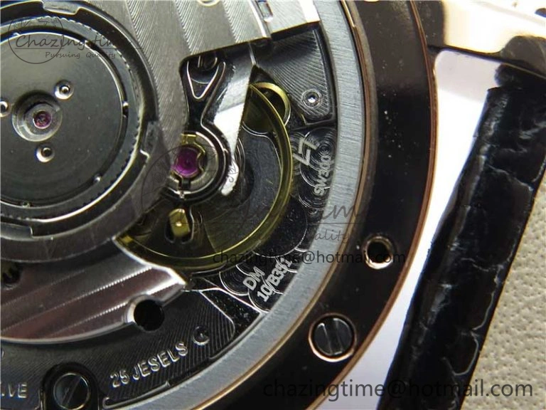 HAPPY SPORT AUTOMATIC RG 36MM CRYSTAL YYF 1:1 BEST EDITION WHITE DIAL ON BLACK LEATHER STRAP A MultiPurpose 10311