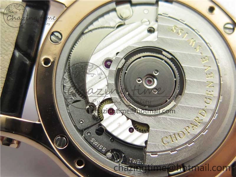 HAPPY SPORT AUTOMATIC RG 36MM CRYSTAL YYF 1:1 BEST EDITION WHITE DIAL ON BLACK LEATHER STRAP A MultiPurpose 10311