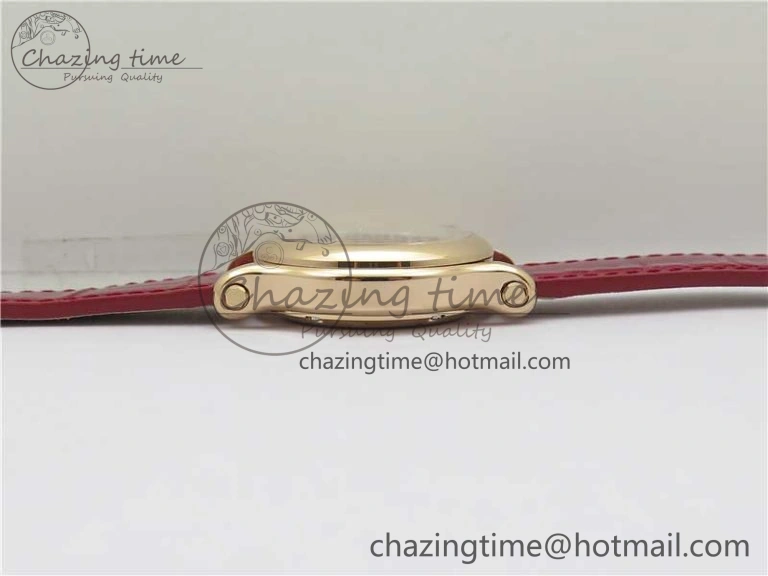 HAPPY SPORT AUTOMATIC RG 36MM YYF 1:1 BEST EDITION WHITE DIAL ON RED LEATHER STRAP A Soft 6381