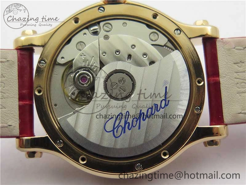 HAPPY SPORT AUTOMATIC RG 36MM ZF 1:1 BEST EDITION RED MOP DIAL ON RED LEATHER STRAP MIYOTA Lightweight 10302