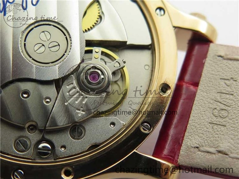 HAPPY SPORT AUTOMATIC RG 36MM ZF 1:1 BEST EDITION RED MOP DIAL ON RED LEATHER STRAP MIYOTA Lightweight 10302