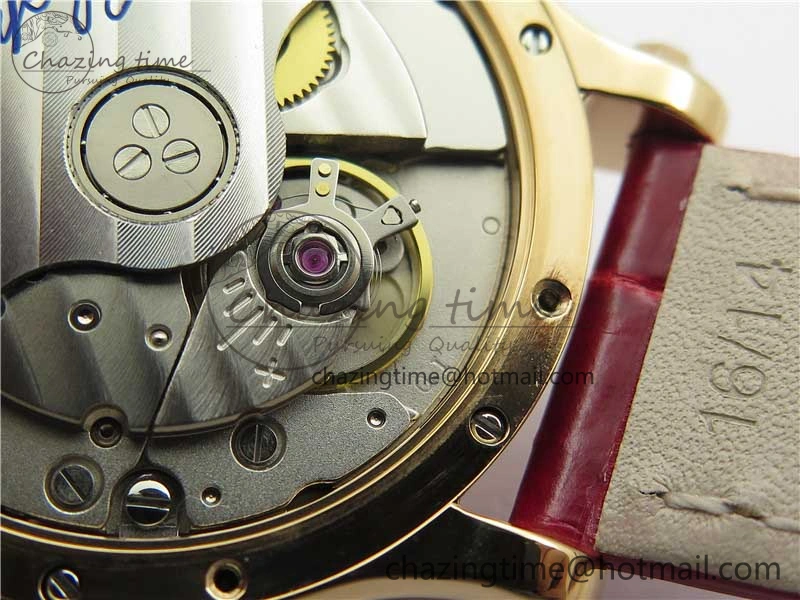 HAPPY SPORT AUTOMATIC RG 36MM ZF 1:1 BEST EDITION RED MOP DIAL ON RED LEATHER STRAP MIYOTA Lightweight 10302