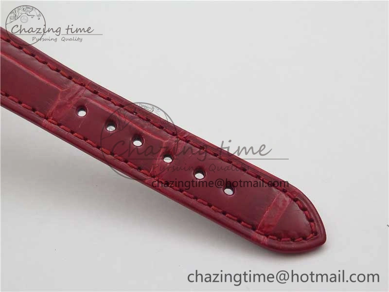 HAPPY SPORT AUTOMATIC RG 36MM ZF 1:1 BEST EDITION RED MOP DIAL ON RED LEATHER STRAP MIYOTA Lightweight 10302