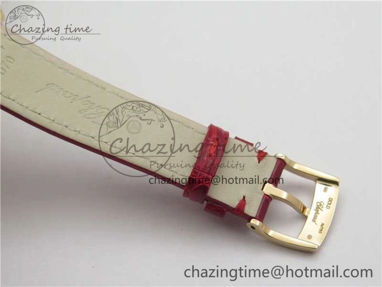 HAPPY SPORT AUTOMATIC RG 36MM ZF 1:1 BEST EDITION RED MOP DIAL ON RED LEATHER STRAP MIYOTA Lightweight 10302