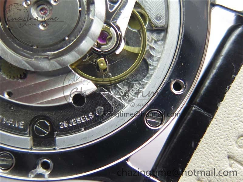 HAPPY SPORT AUTOMATIC SS RG 36MM YYF 1:1 BEST EDITION WHITE DIAL ON BLACK LEATHER STRAP A Minimalist 6382