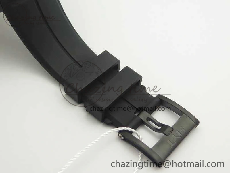 Functional HTY DLC CYF White Dial Black Crown On Black Rubber Strap Asian Movement HTY Cal. 6985