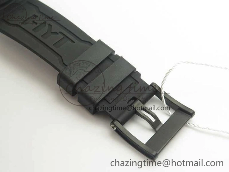 Functional HTY DLC CYF White Dial Black Crown On Black Rubber Strap Asian Movement HTY Cal. 6985