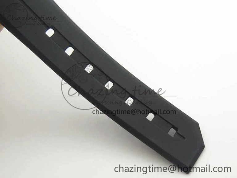 Popular HTY RG DLC CYF White Dial Black Crown On Black Rubber Strap Asian Movement HTY Cal. 6981