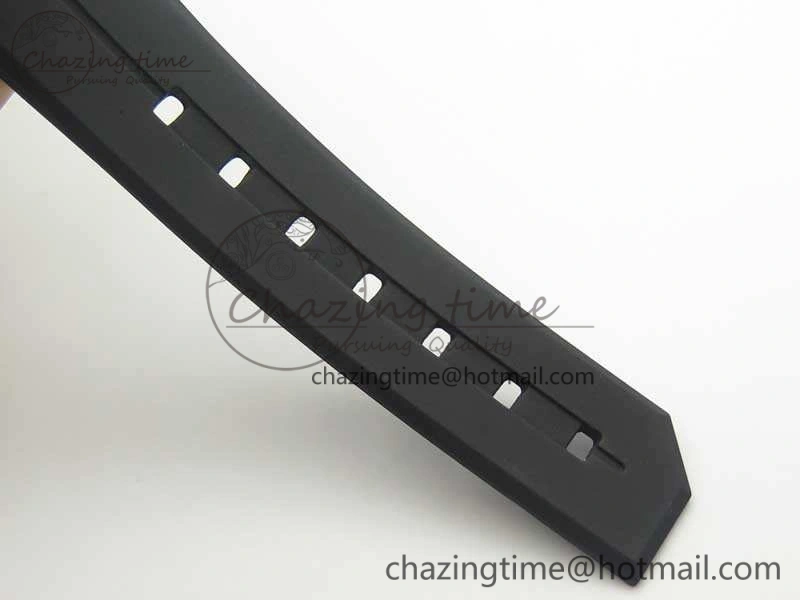 Popular HTY RG DLC CYF White Dial Black Crown On Black Rubber Strap Asian Movement HTY Cal. 6981