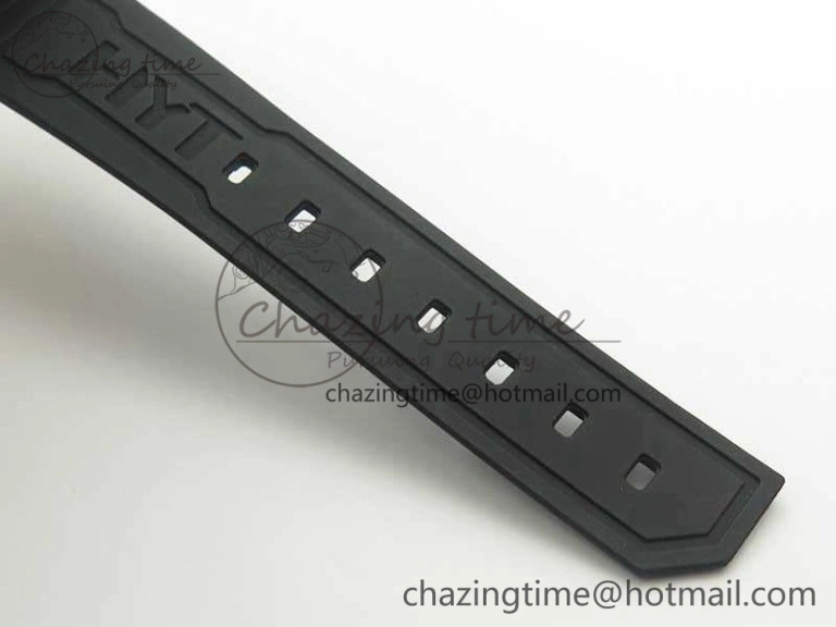 Popular HTY RG DLC CYF White Dial Black Crown On Black Rubber Strap Asian Movement HTY Cal. 6981
