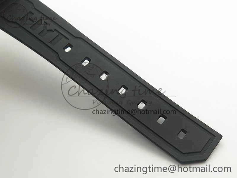 Popular HTY RG DLC CYF White Dial Black Crown On Black Rubber Strap Asian Movement HTY Cal. 6981