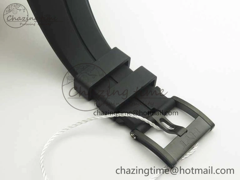 Popular HTY RG DLC CYF White Dial Black Crown On Black Rubber Strap Asian Movement HTY Cal. 6981