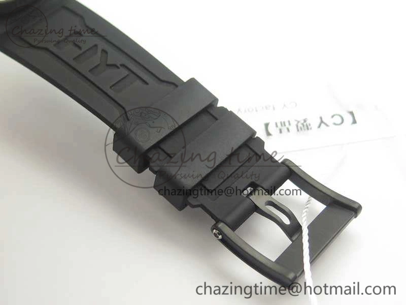 Popular HTY RG DLC CYF White Dial Black Crown On Black Rubber Strap Asian Movement HTY Cal. 6981