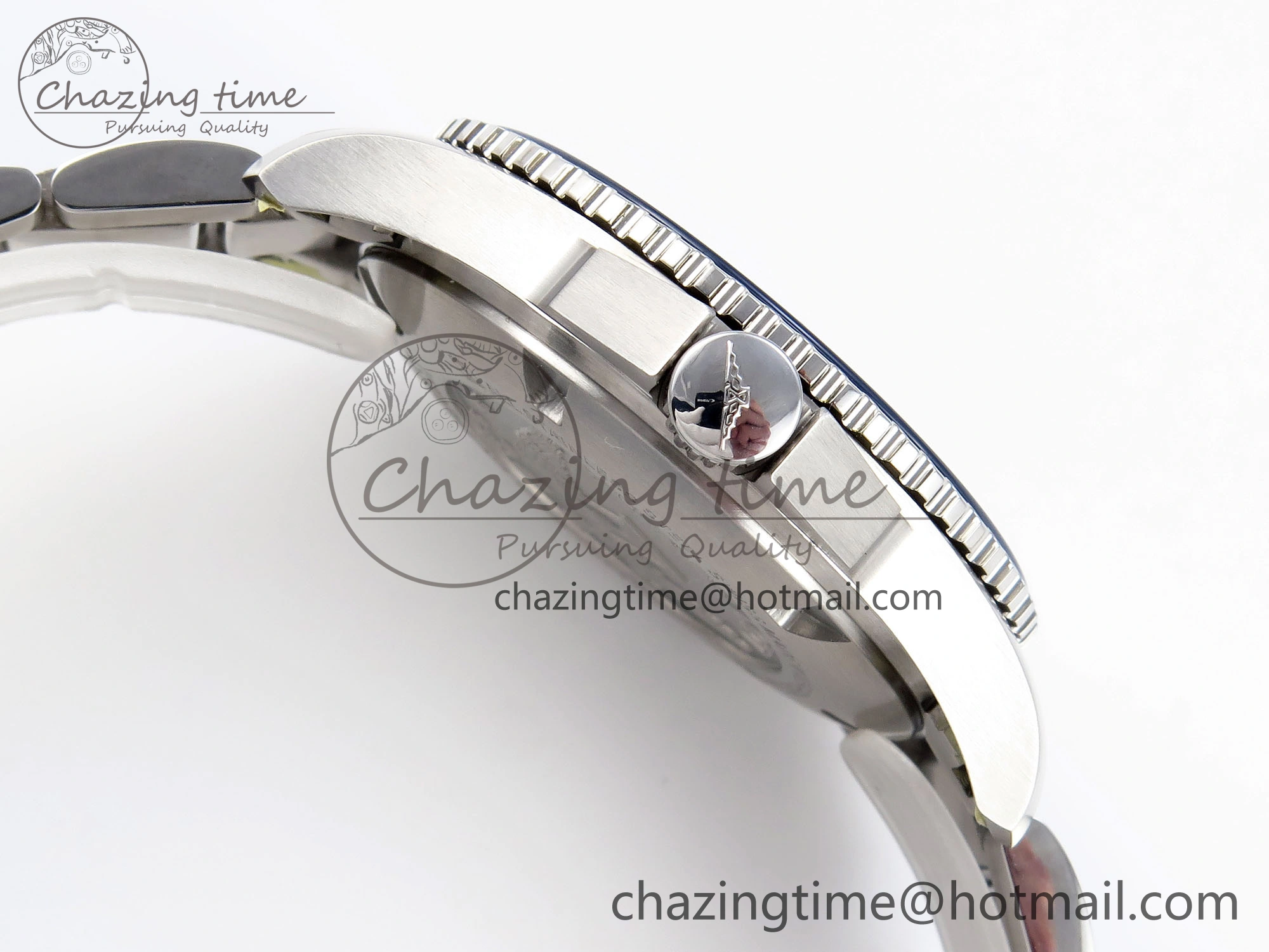 Modern HYDROCONQUEST 43MM SS BLACK CERAMIC BEZEL XF 1:1 BEST EDITION BLACK DIAL ON SS BRACELET L 7618