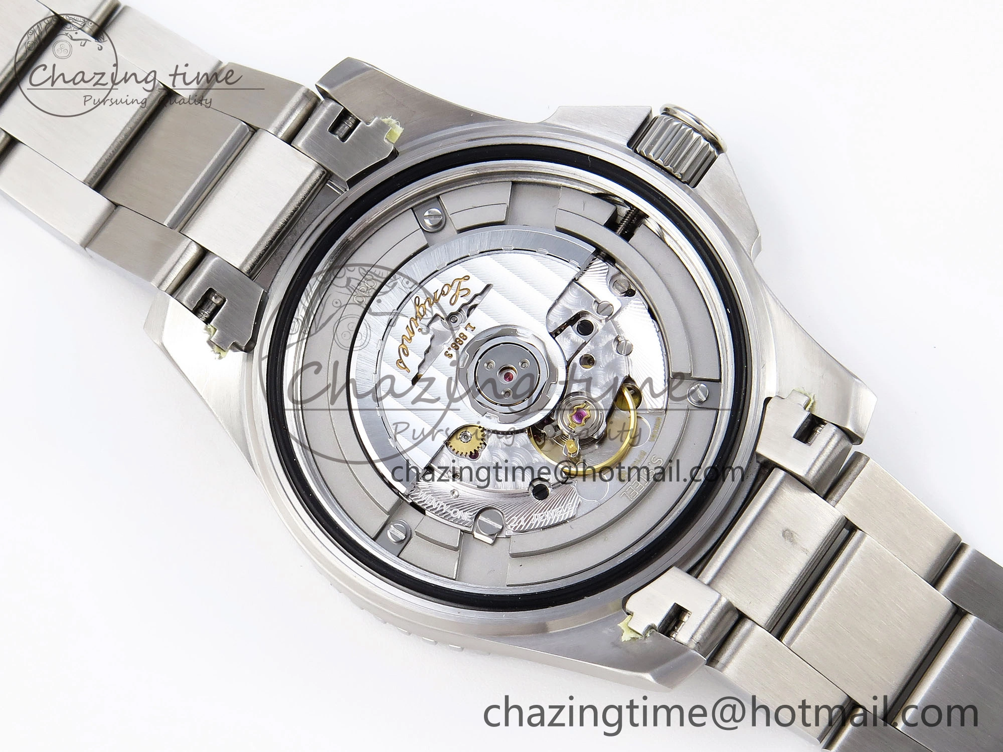 Modern HYDROCONQUEST 43MM SS BLACK CERAMIC BEZEL XF 1:1 BEST EDITION BLACK DIAL ON SS BRACELET L 7618