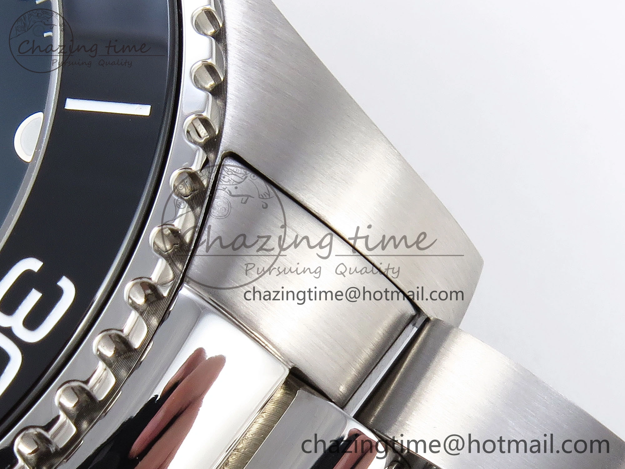 Modern HYDROCONQUEST 43MM SS BLACK CERAMIC BEZEL XF 1:1 BEST EDITION BLACK DIAL ON SS BRACELET L 7618