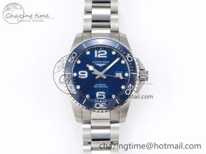 Reliable HYDROCONQUEST 43MM SS BLUE CERAMIC BEZEL XF 1:1 BEST EDITION BLUE DIAL ON SS BRACELET L 7549