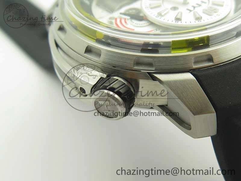 HYT SS CYF White Dial Black Crown On Black Rubber Strap Asian Movement HTY Cal. GoAnywhere 6993