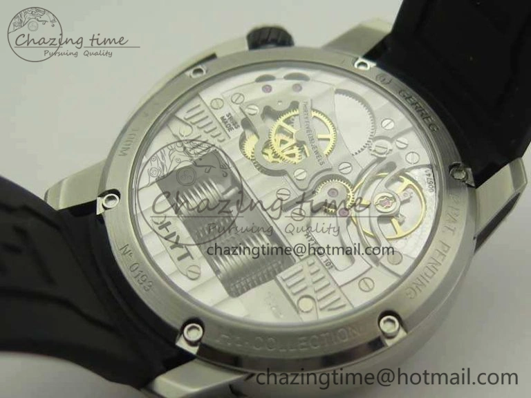 HYT SS CYF White Dial Black Crown On Black Rubber Strap Asian Movement HTY Cal. GoAnywhere 6993