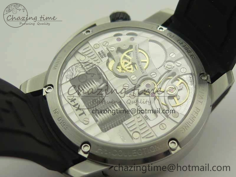 HYT SS CYF White Dial Black Crown On Black Rubber Strap Asian Movement HTY Cal. GoAnywhere 6993