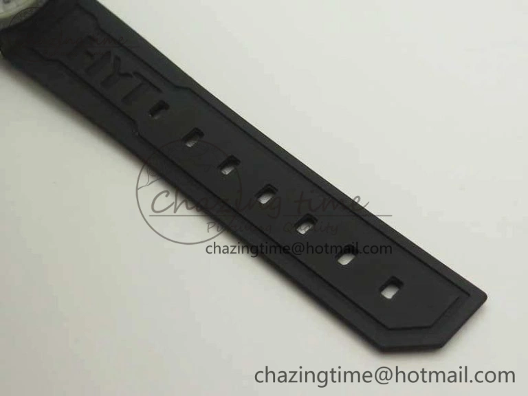HYT SS CYF White Dial Black Crown On Black Rubber Strap Asian Movement HTY Cal. GoAnywhere 6993