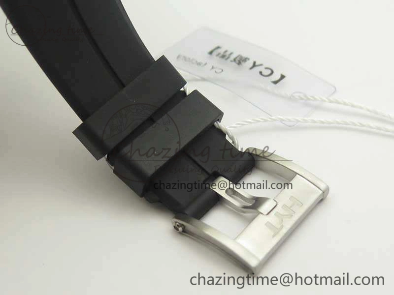 HYT SS CYF White Dial Black Crown On Black Rubber Strap Asian Movement HTY Cal. GoAnywhere 6993