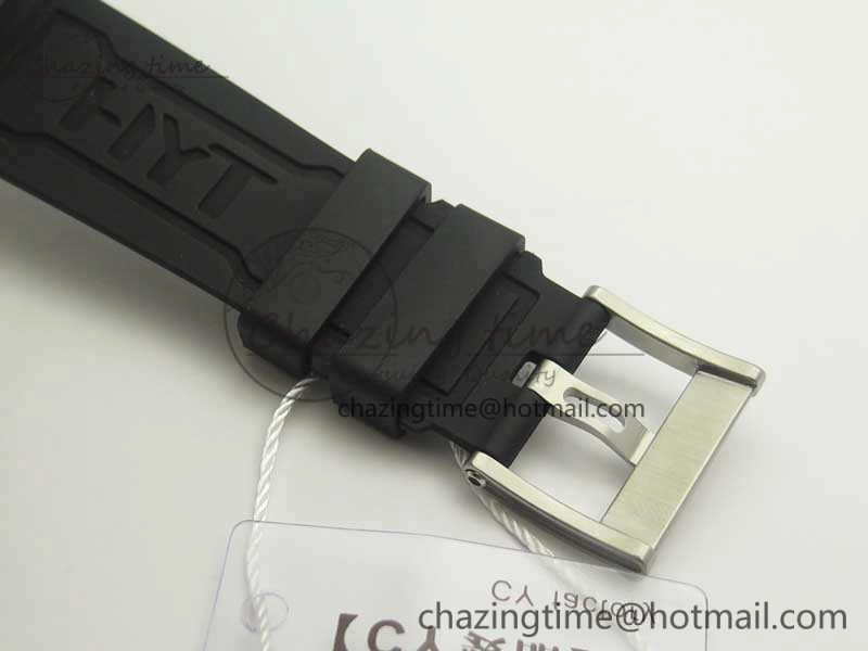 HYT SS CYF White Dial Black Crown On Black Rubber Strap Asian Movement HTY Cal. GoAnywhere 6993