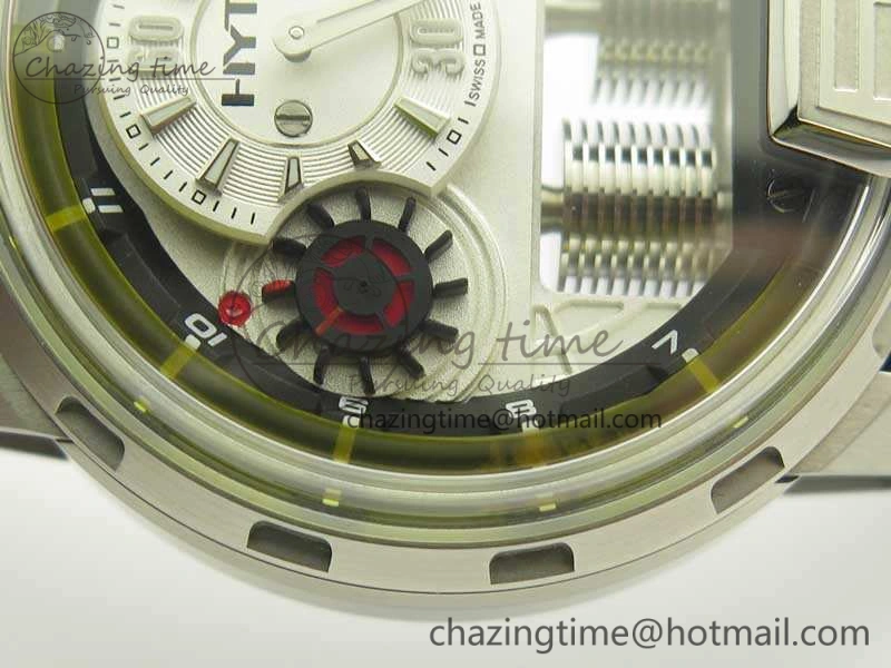 HYT SS CYF White Dial Black Crown On Black Rubber Strap Asian Movement HTY Cal. GoAnywhere 6993