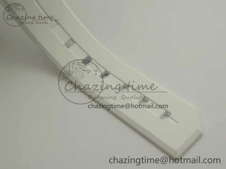 HYT SS CYF White Dial Blue Crown On White Rubber Strap Asian Movement HTY Cal. Packable 6988