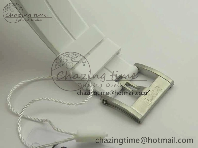 HYT SS CYF White Dial Blue Crown On White Rubber Strap Asian Movement HTY Cal. Packable 6988