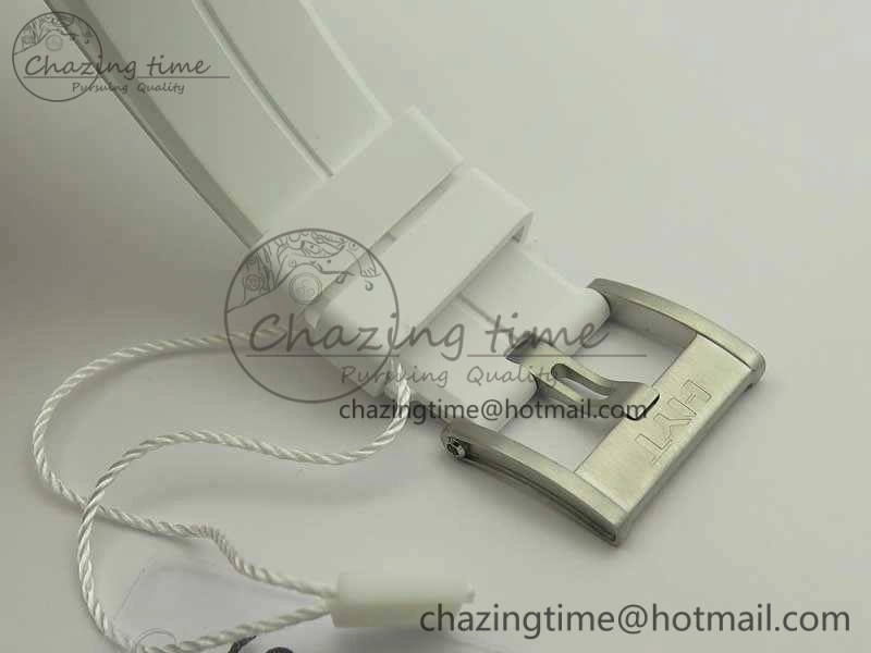 HYT SS CYF White Dial Blue Crown On White Rubber Strap Asian Movement HTY Cal. Packable 6988
