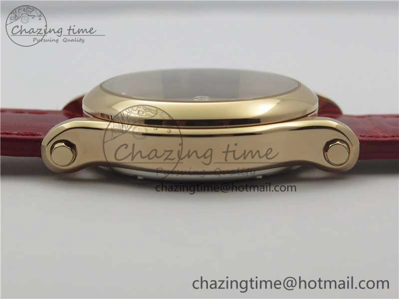 Happy Sport Automatic RG 36mm ZF 1:1 Best Edition White Dial on Red Leather Strap A Effortless 6397