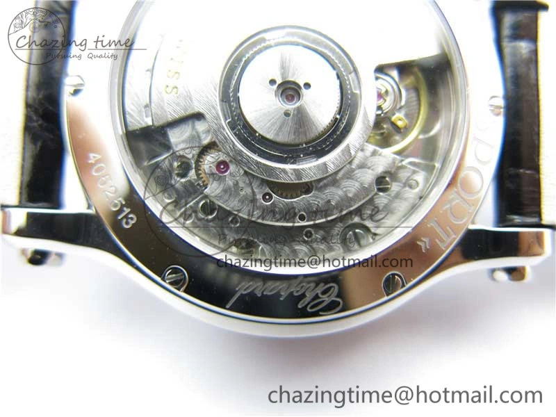 Happy Sport Automatic SS 36mm ZF 1:1 Best Edition White Dial on Black Leather Strap A TopPick 6396