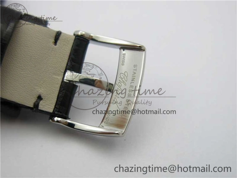 Happy Sport Automatic SS 36mm ZF 1:1 Best Edition White Dial on Black Leather Strap A TopPick 6396