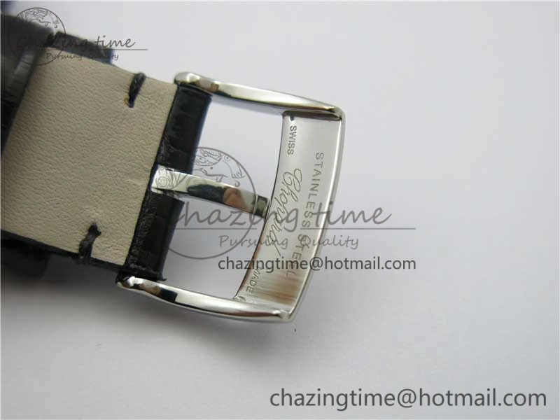 Happy Sport Automatic SS 36mm ZF 1:1 Best Edition White Dial on Black Leather Strap A TopPick 6396