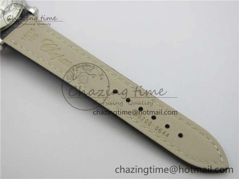 Happy Sport Automatic SS 36mm ZF 1:1 Best Edition White Dial on Black Leather Strap A TopPick 6396