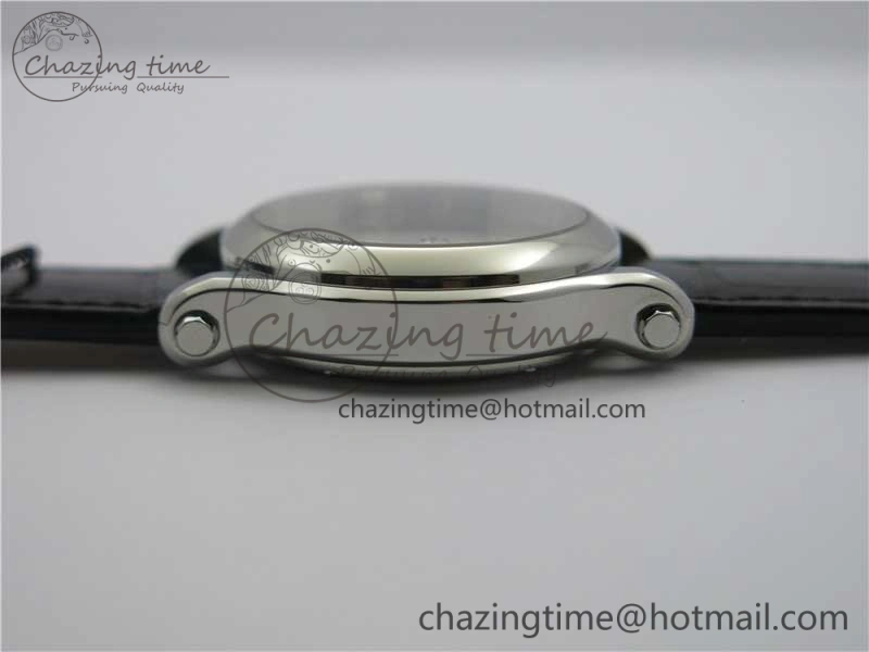 Happy Sport Automatic SS 36mm ZF 1:1 Best Edition White Dial on Black Leather Strap A TopPick 6396