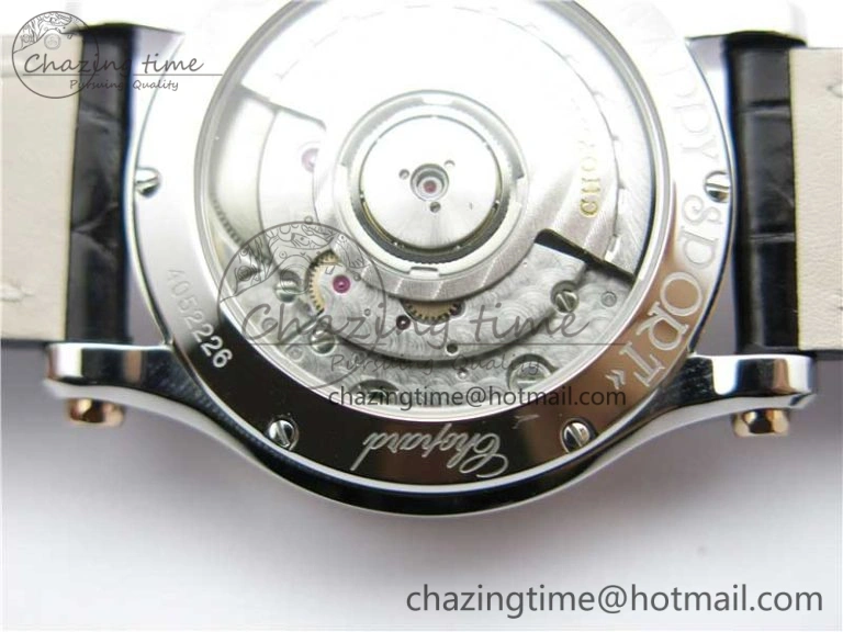Original Happy Sport Automatic SS RG 36mm ZF 1:1 Best Edition White Dial on Black Leather Strap A 6394