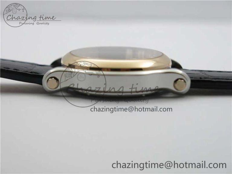 Original Happy Sport Automatic SS RG 36mm ZF 1:1 Best Edition White Dial on Black Leather Strap A 6394