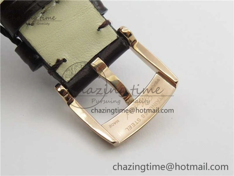 Happy Sport Mini RG ZF MOP Dial on Black Leather Strap Swiss ETA 955. ModernLook 10552
