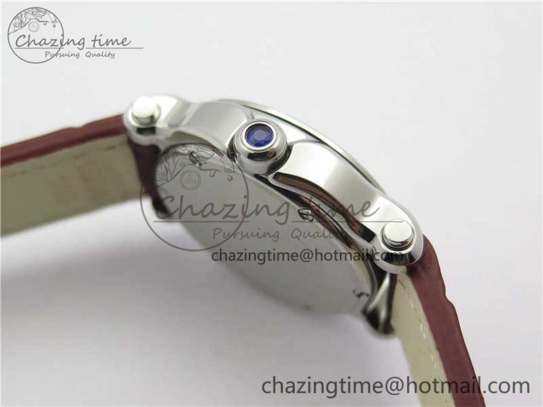 Original Happy Sport Mini SS ZF MOP Dial on Red Leather Strap Swiss ETA 955. 6395
