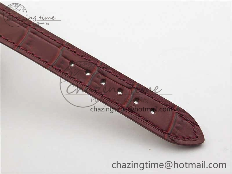 Original Happy Sport Mini SS ZF MOP Dial on Red Leather Strap Swiss ETA 955. 6395
