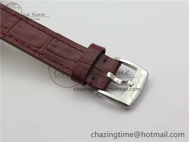 Original Happy Sport Mini SS ZF MOP Dial on Red Leather Strap Swiss ETA 955. 6395