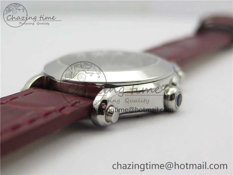 Original Happy Sport Mini SS ZF MOP Dial on Red Leather Strap Swiss ETA 955. 6395