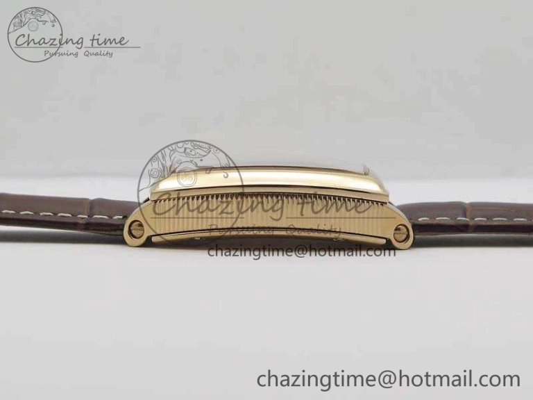 SunProtective Heritage @12 Date RG SWF Best Edition Gold Dial On Leather Strap A 5364